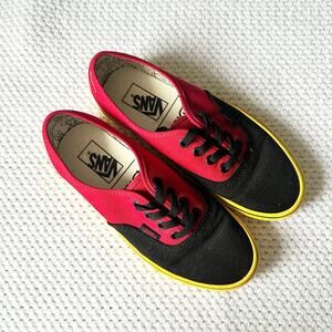 Vans Disney Red Black Yellow 90th Anniversary Mickey Mouse Low Top Sneakers W7